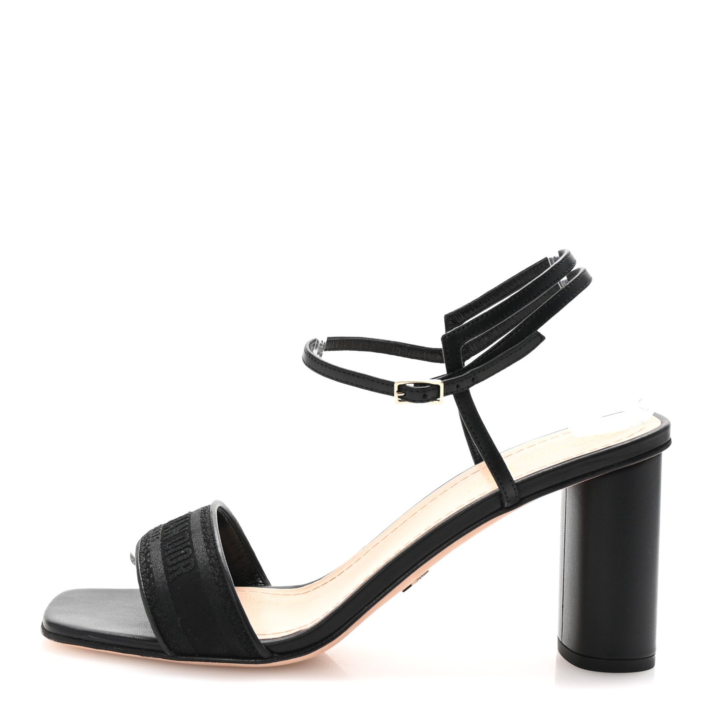 Canvas Embroidered Dway 80mm Sandals 41 Black