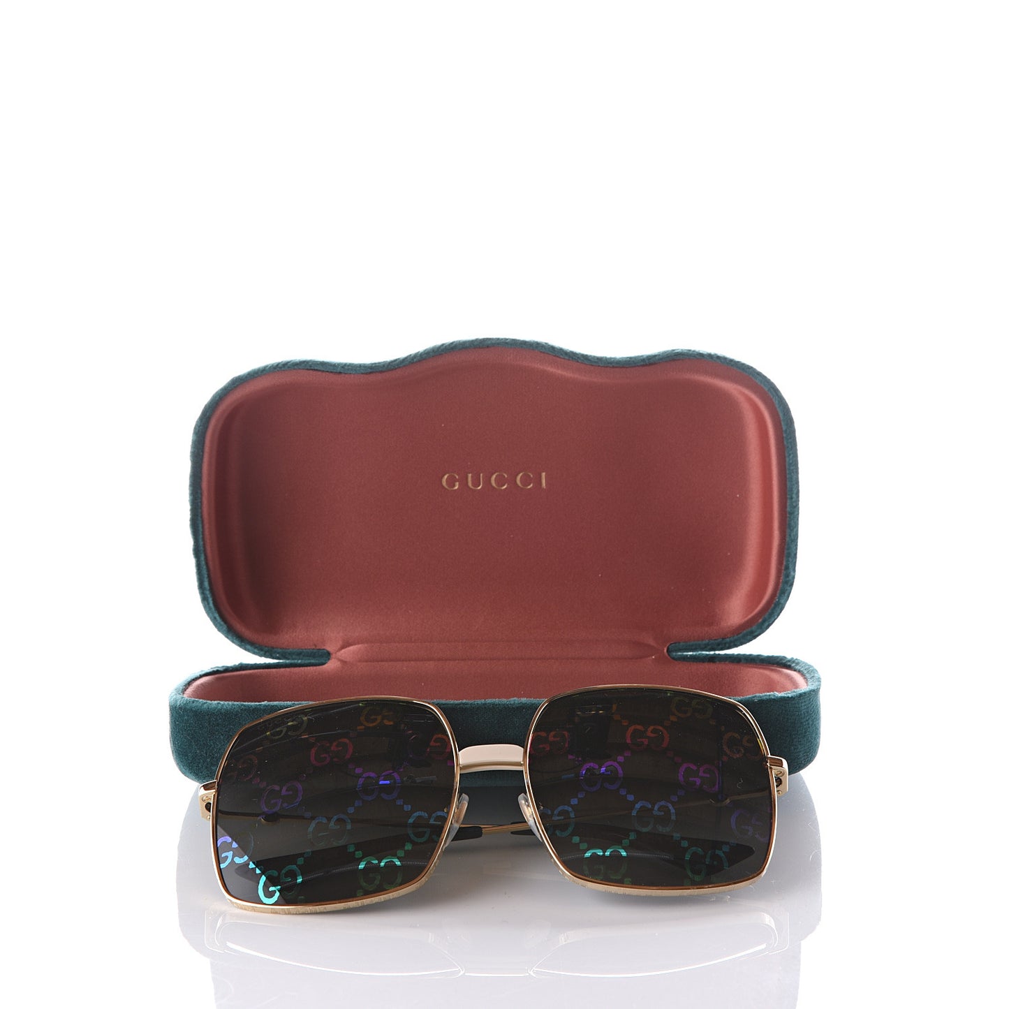 Rectangular Frame Sunglasses GG0414S Black