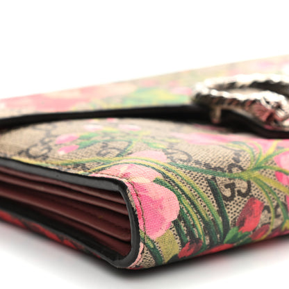 Gucci GG Supreme Monogram Blooms Mini Dionysus Chain Wallet Beige Multicolor Dry Rose 16 of 20