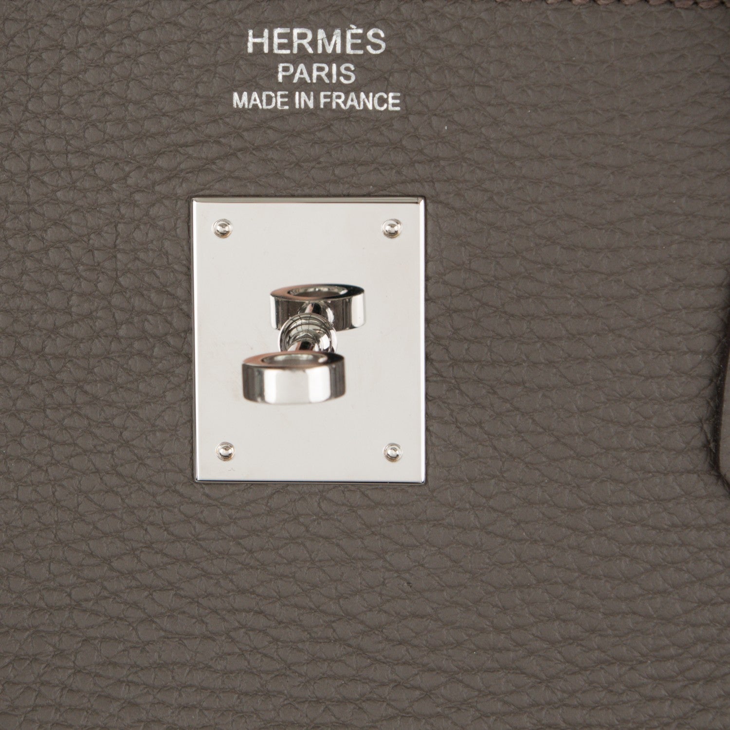 Hermes Taurillon Clemence Birkin 40 Etain 11 of 26