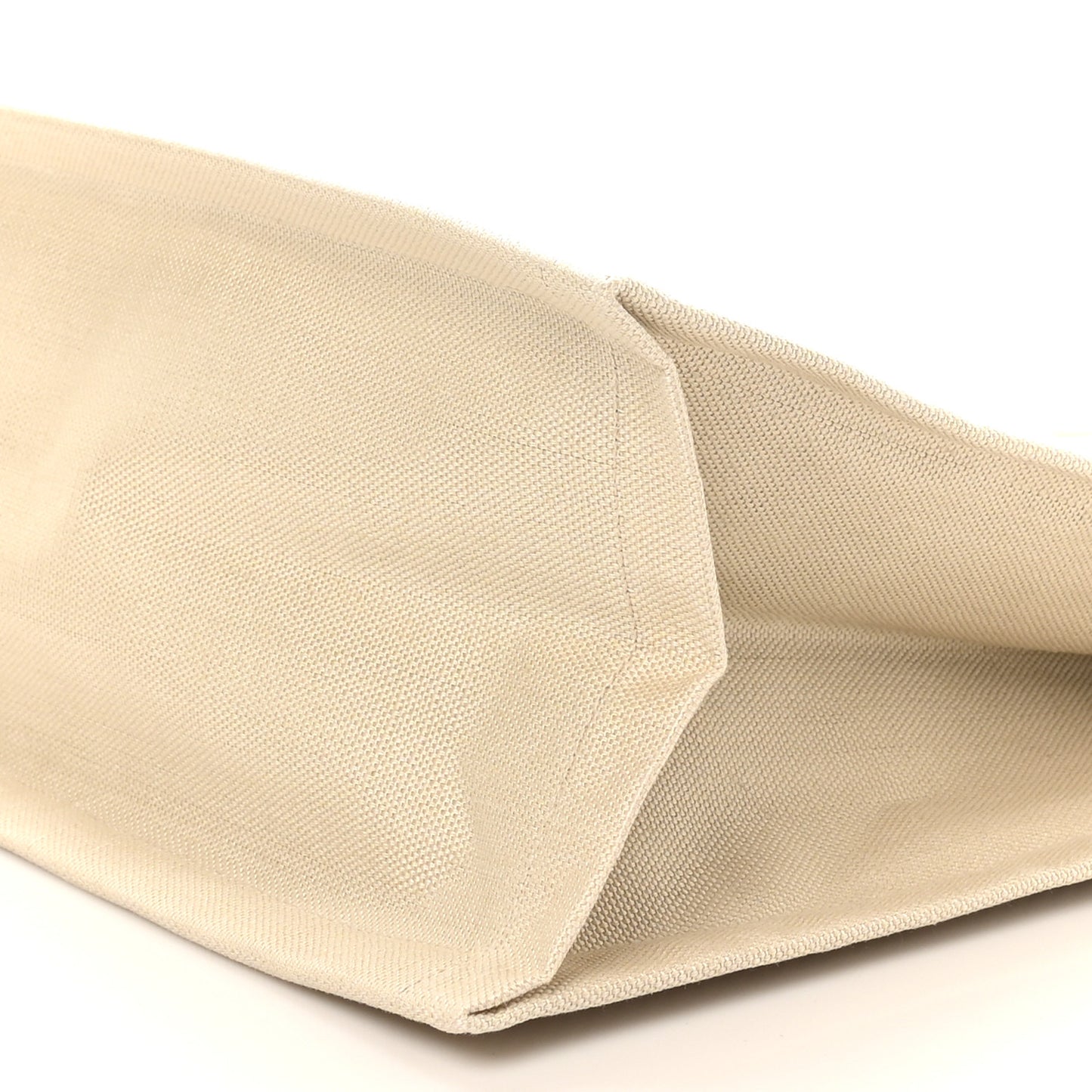 Cotton Linen Calfskin Striped Rive Gauche Tote Water Green