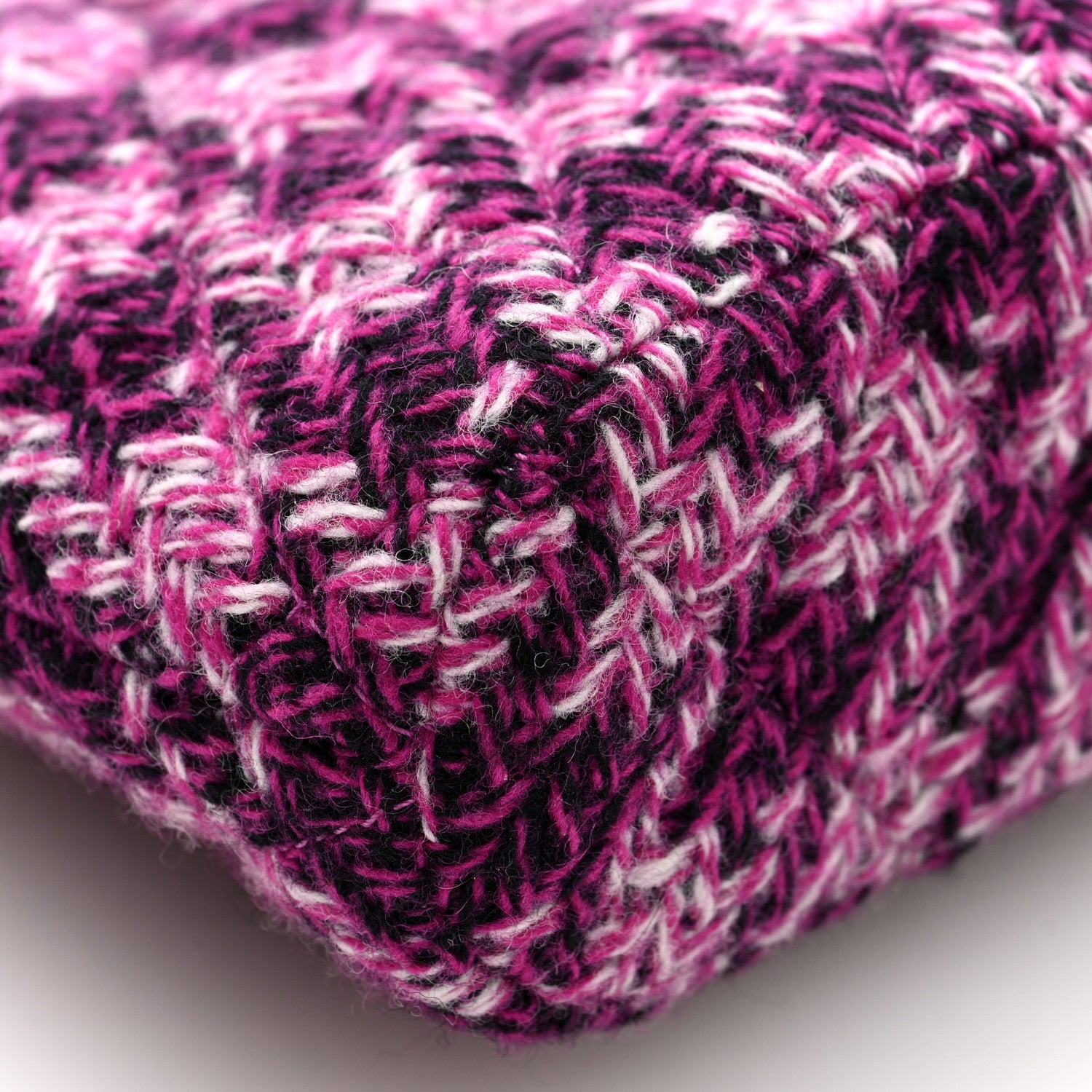 Chanel Tweed Quilted Mini Clutch With Chain Purple 10 of 11
