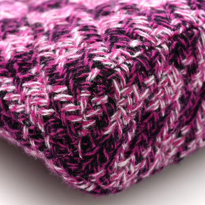 Chanel Tweed Quilted Mini Clutch With Chain Purple 10 of 11