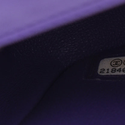 Chanel Patent Quilted Mini Rectangular Flap Purple 7 of 7