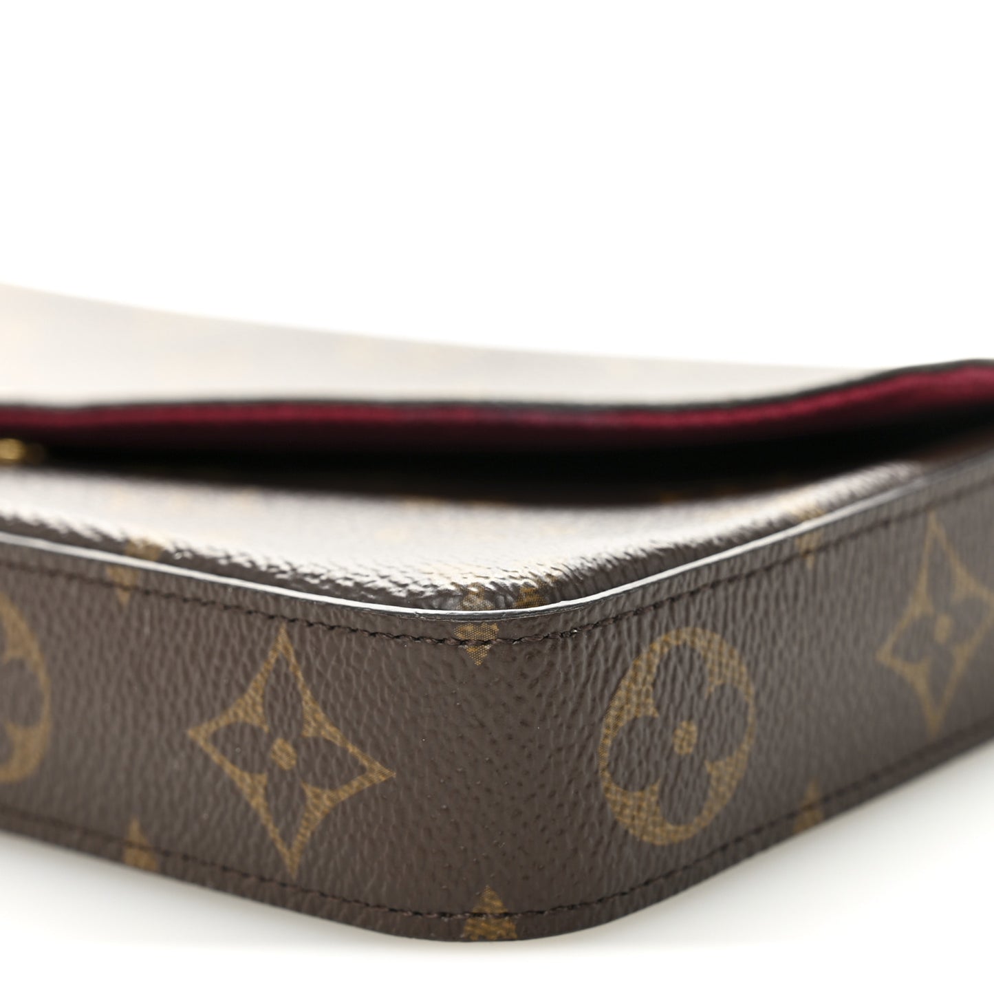 Monogram Pochette Felicie Chain Wallet Fuchsia