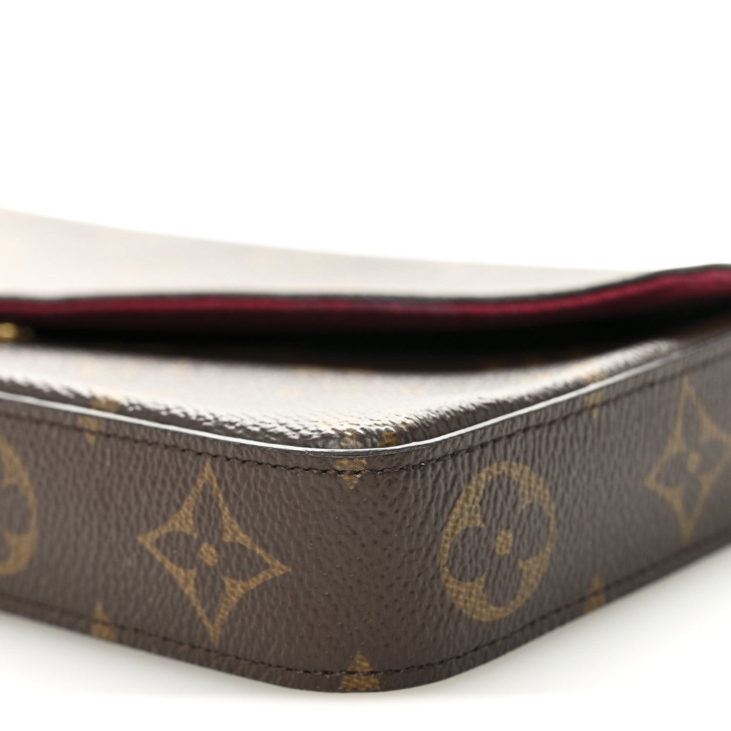 Louis Vuitton Monogram Pochette Felicie Chain Wallet Fuchsia 10 of 11