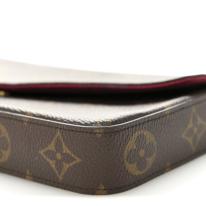 Louis Vuitton Monogram Pochette Felicie Chain Wallet Fuchsia 10 of 11