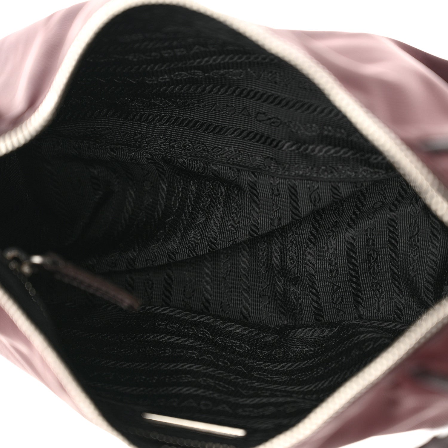 Prada Tessuto Nylon Saffiano Hobo Plum 5 of 13