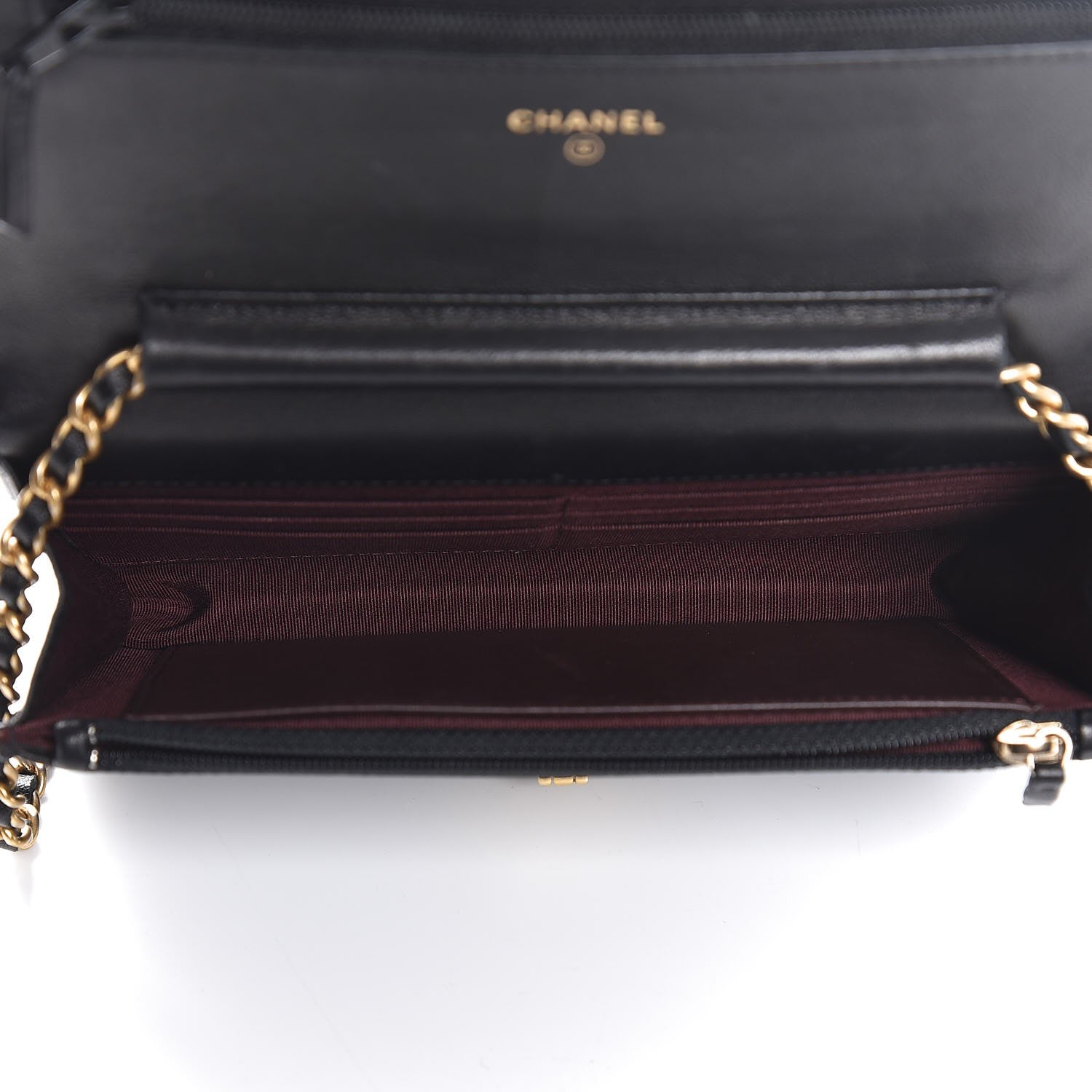 Chanel Aged Calfskin Quilted Reissue Wallet On Chain WOC Black 5 of 8