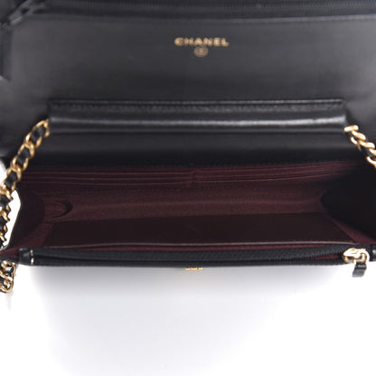 Chanel Aged Calfskin Quilted Reissue Wallet On Chain WOC Black 5 of 8