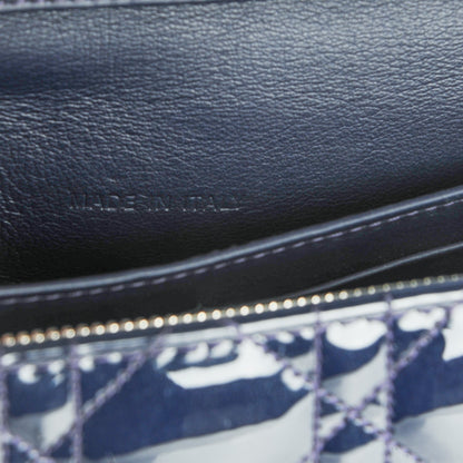 Christian Dior Patent Cannage Large Miss Dior Promenade Pouch Midnight Blue 7 of 7