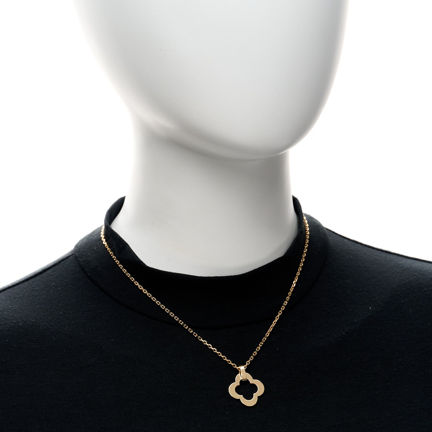 Van Cleef & Arpels 18K Yellow Gold Byzantine Alhambra Pendant Necklace 2 of 5