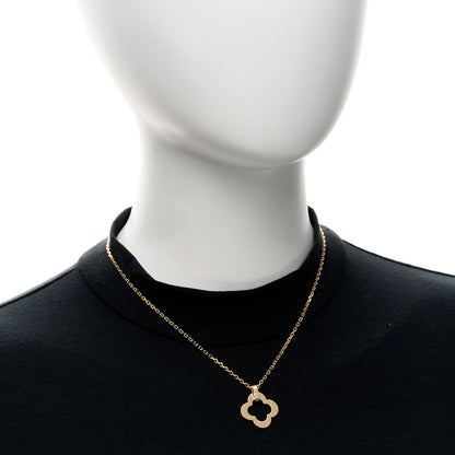 Van Cleef & Arpels 18K Yellow Gold Byzantine Alhambra Pendant Necklace 2 of 5