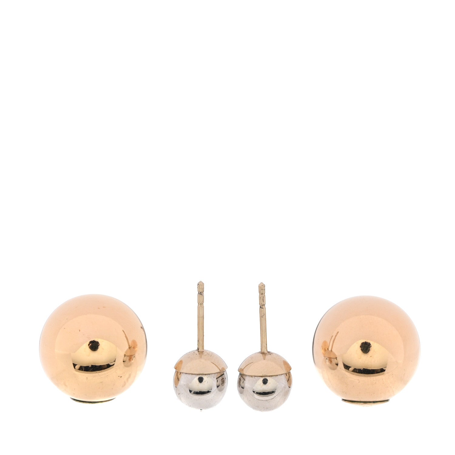 Christian Dior Mise En Dior Tribal Earrings Gold Silver 3 of 4
