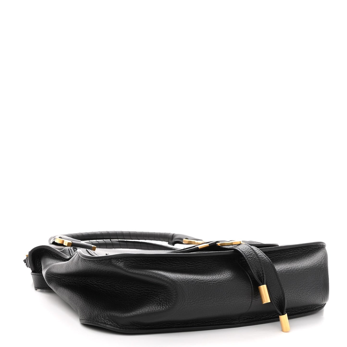 Calfskin Medium Marcie Satchel Black