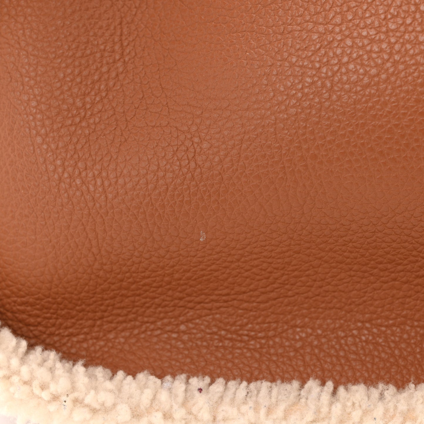 Calfskin Shearling Medium Marcie Satchel Tan