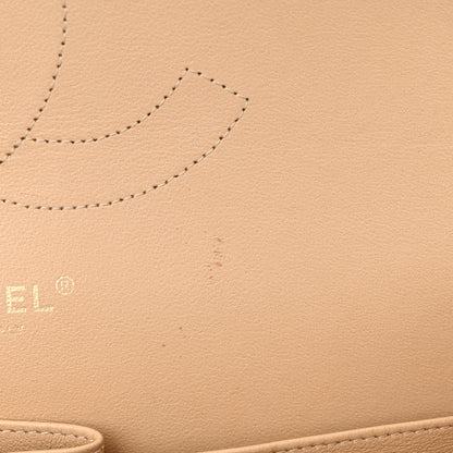 Chanel Lambskin Quilted Jumbo Double Flap Beige 14 of 21