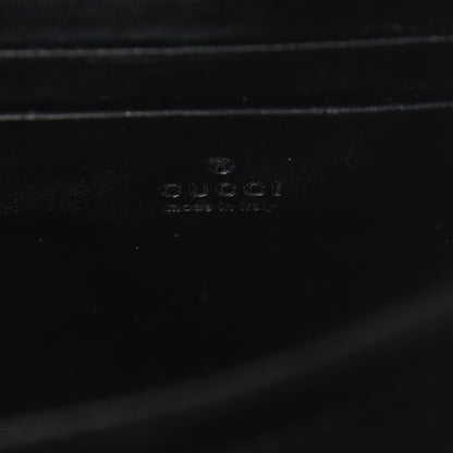 Gucci Calfskin Matelasse GG Marmont Chain Wallet Black 6 of 11
