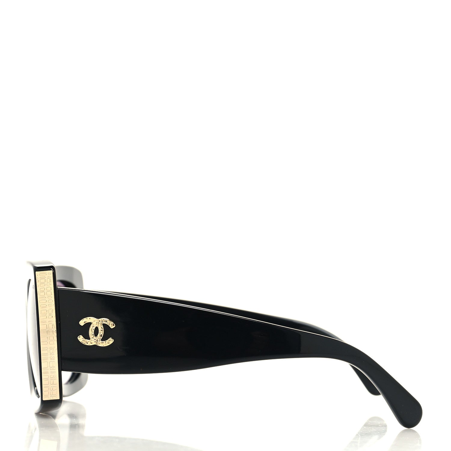 Chanel Acetate Rectangle Sunglasses 5435 Black 3 of 7