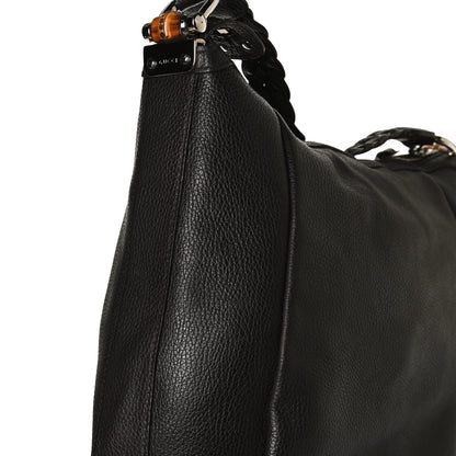 Gucci Grained Calfskin Bamboo Bar Hobo Dark Brown 37 of 37