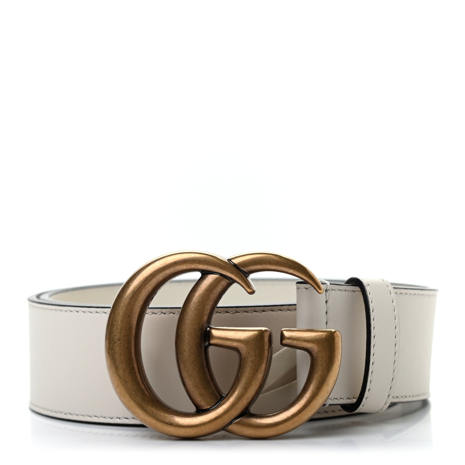Gucci Calfskin Double G 40mm Belt 75 30 Mystic White 1 of 5