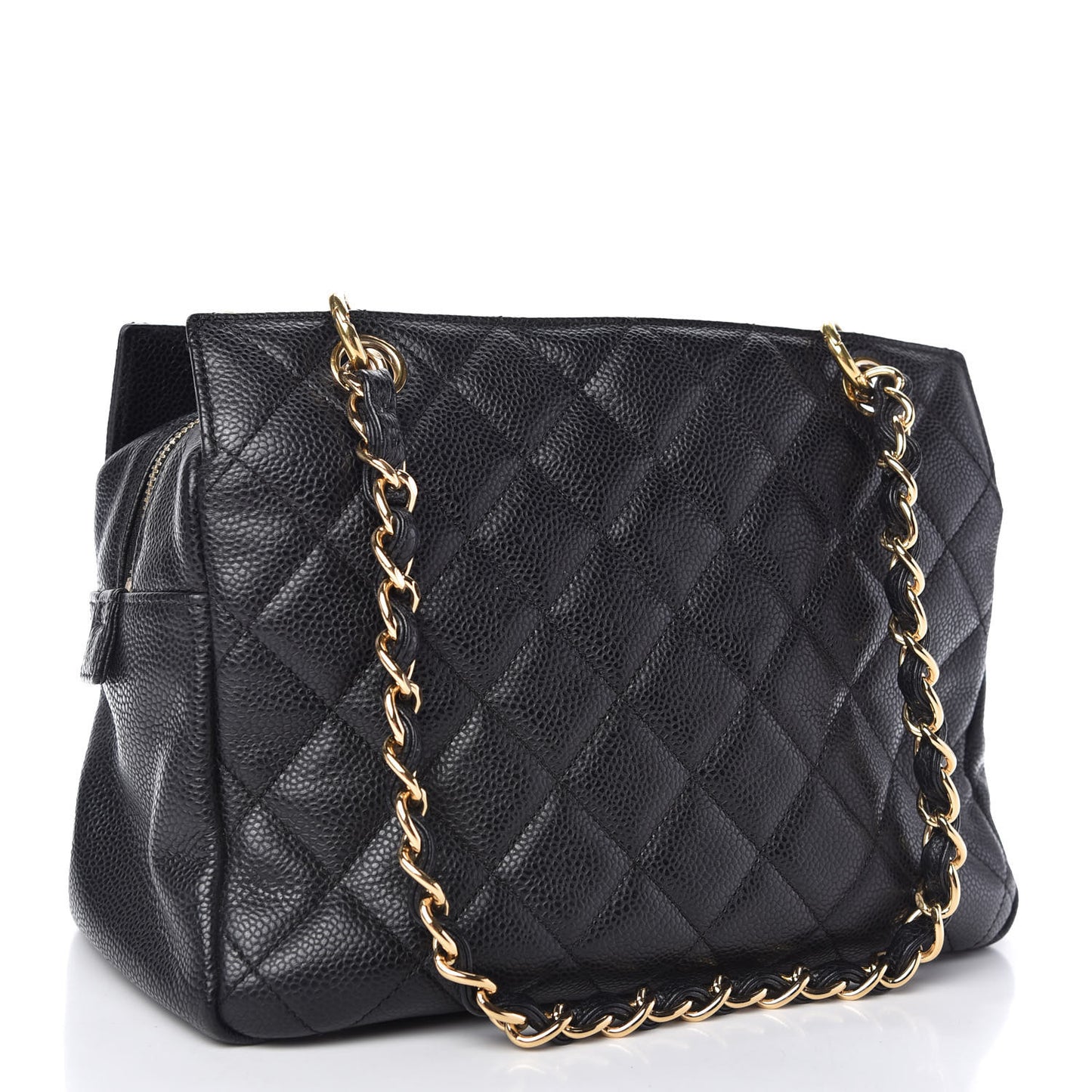 Caviar Quilted Petit Timeless Tote PTT Black