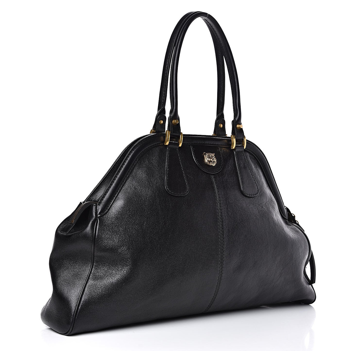 Calfskin Large Re(Belle) Top Handle Bag Black