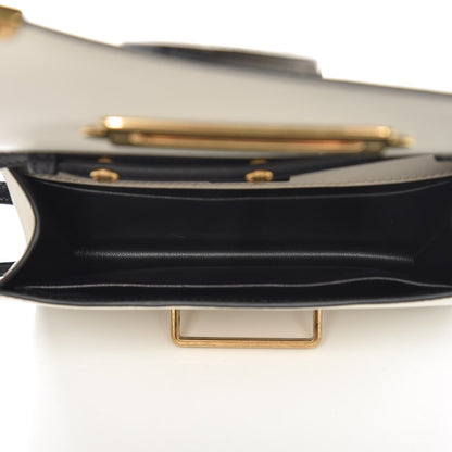 Prada City Calf Saffiano Cahier Bag Talco Black 5 of 6