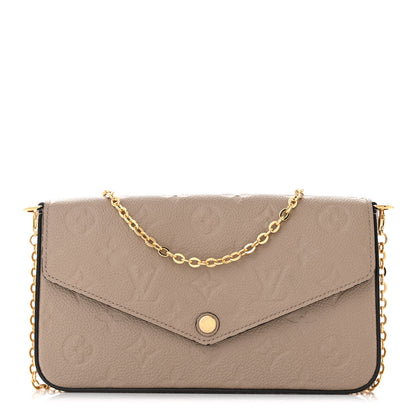 Louis Vuitton Empreinte Pochette Felicie Chain Wallet Tourterelle 1 of 11