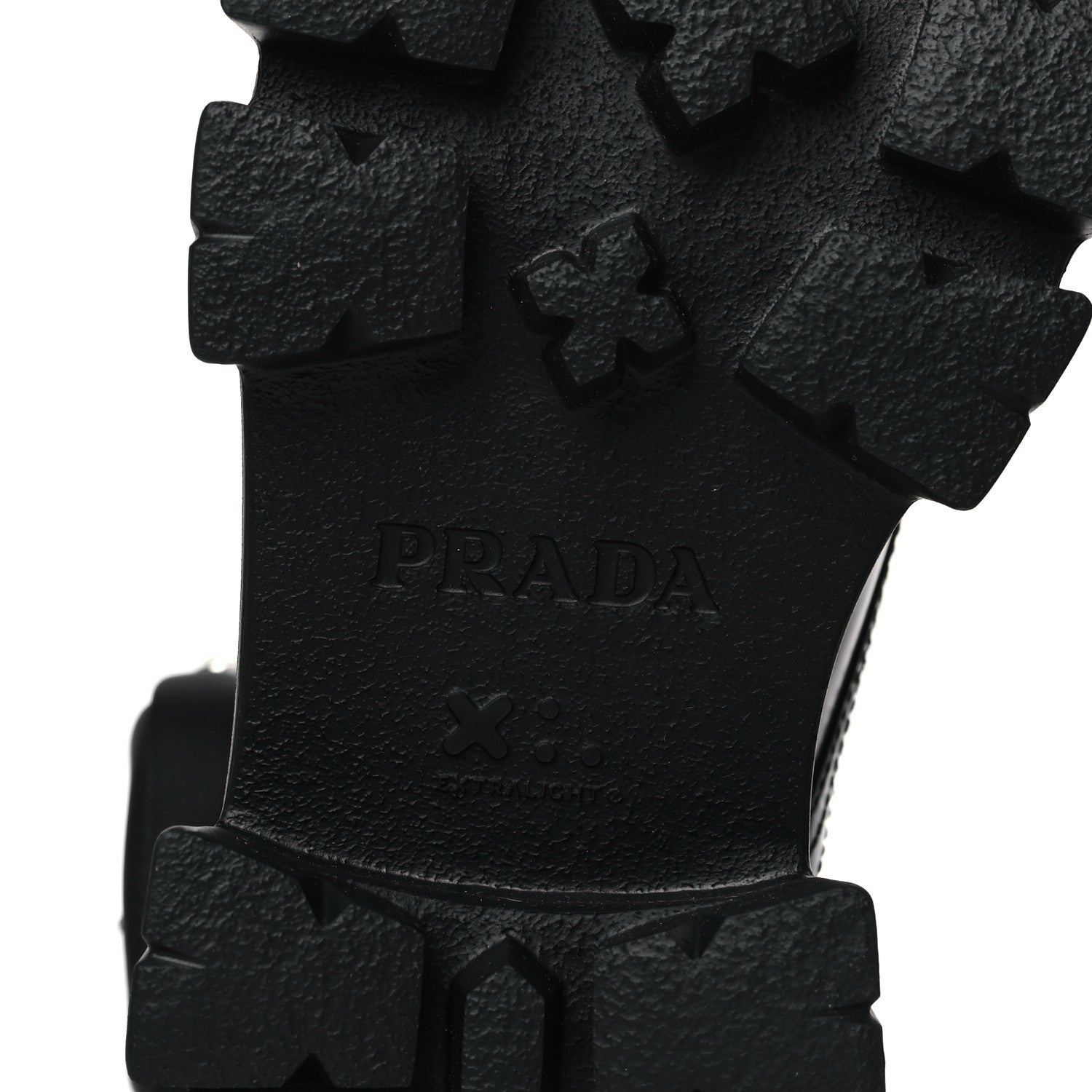 Prada Spazzolato Rois Nylon Metal Triangle Logo Monolith Pouch Pocket 55mm Boots 39 Black 6 of 7