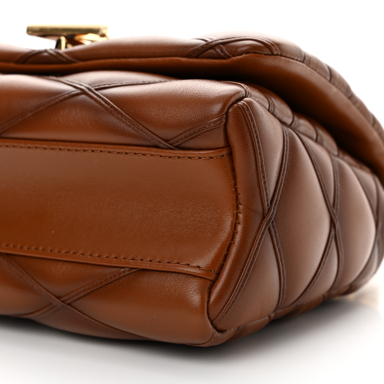 Louis Vuitton Lambskin Malletage Top Handle GO-14 MM Toast Tan 10 of 11