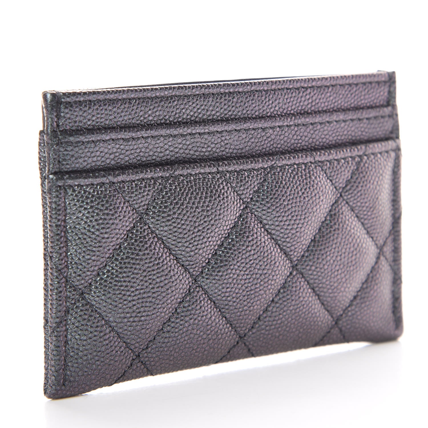 Chanel Iridescent Caviar Quilted Card Holder Black 3 of 9