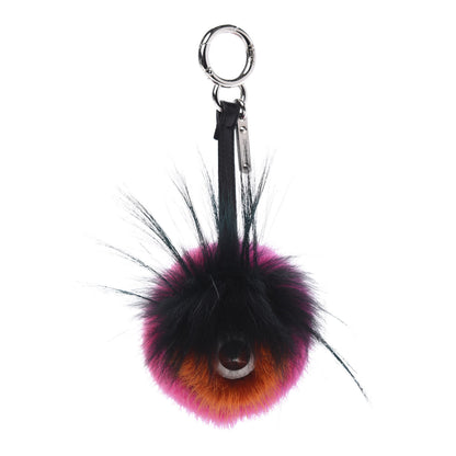Fendi Mink Fox Fur QuTweet Coucou Bag Bug Charm Pink 1 of 4