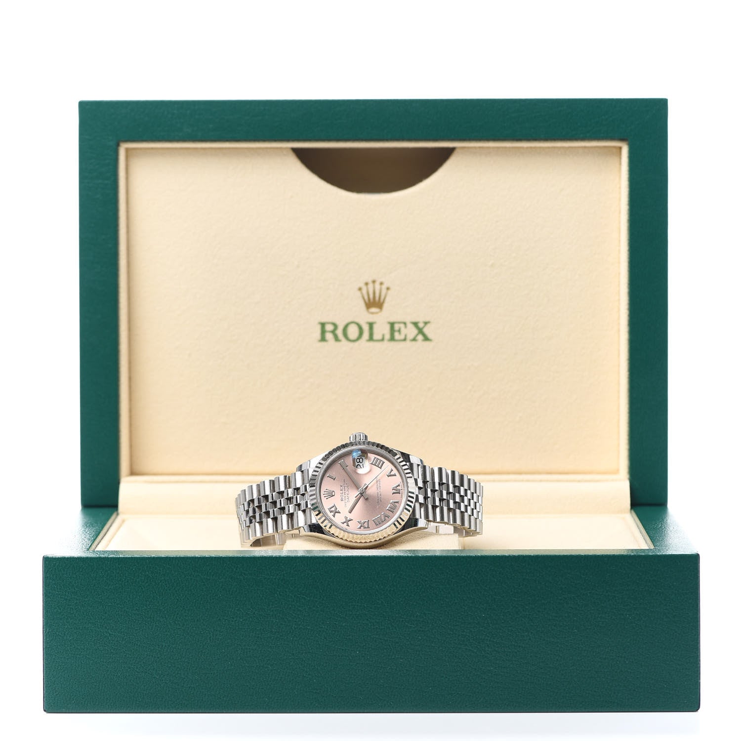 Rolex Stainless Steel 18K White Gold 31mm Oyster Perpetual Datejust Watch Pink Roman 278274 6 of 6