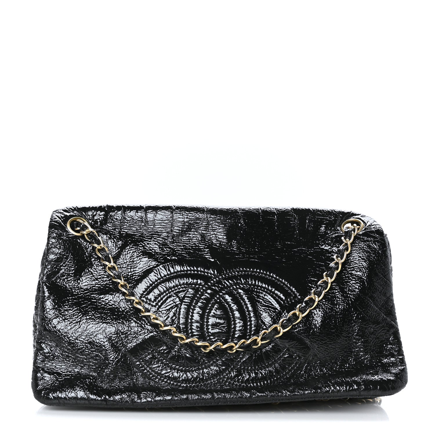 Chanel Vinyl Medium Rock and Chain Flap Black 1 of 9