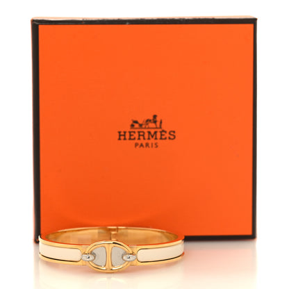 Hermes Enamel Mini Farandole Clic Chaine D'Ancre Bracelet Creme 5 of 5