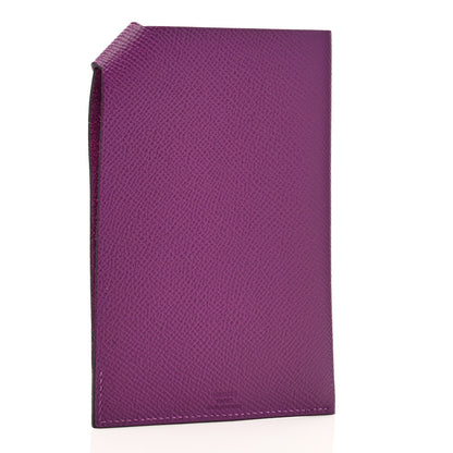 Hermes Epsom Tarmac Dot PM Passport Holder Anemone Deep Blue 3 of 6
