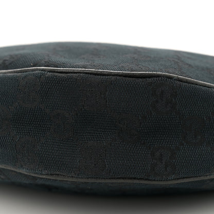 Gucci Monogram Medium Half Moon Hobo Black 10 of 12