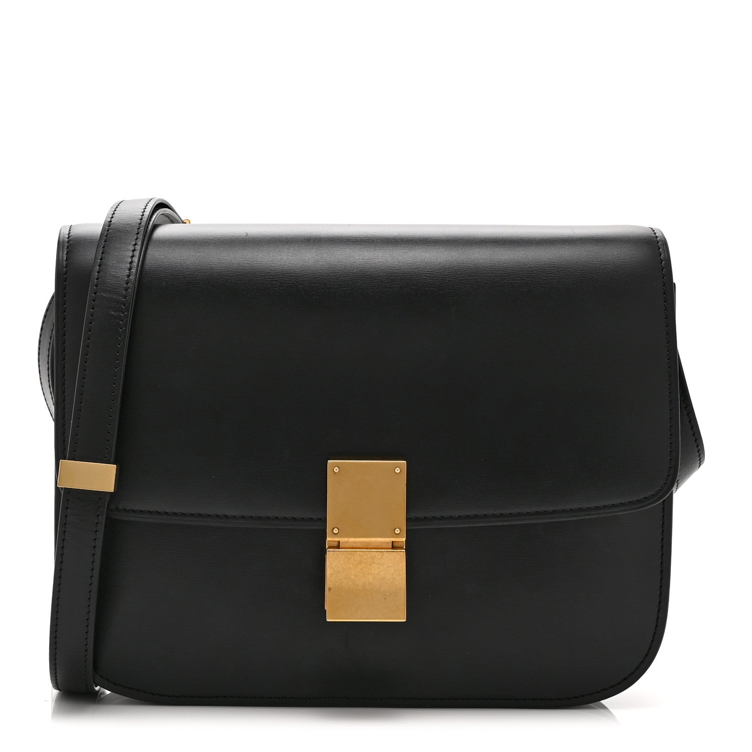 Celine Box Calfskin Medium Classic Box Flap Bag Black 2 of 13