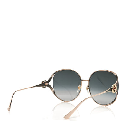 Gucci Metal Oversized Round Frame GG0225S Sunglasses Gold 4 of 7