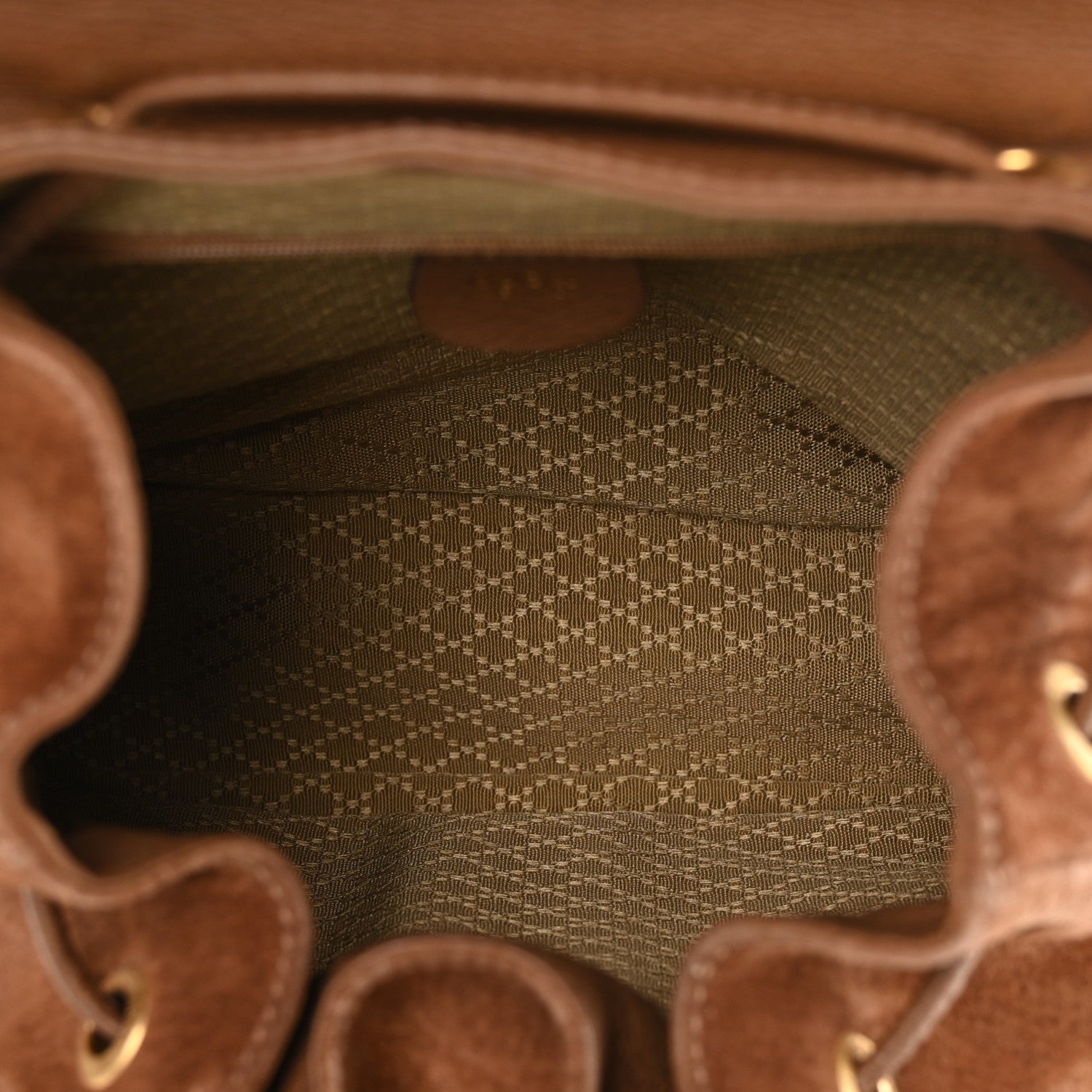 Gucci Suede Bamboo Backpack Beige 5 of 11