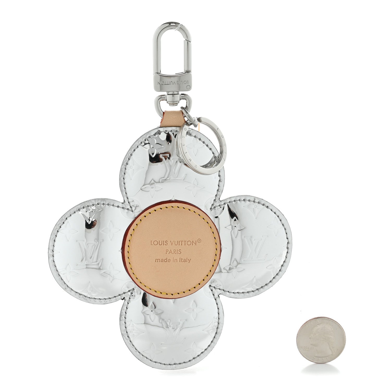 Louis Vuitton Monogram Mirror Vivienne Head Bag Charm Key Holder Silver 2 of 5