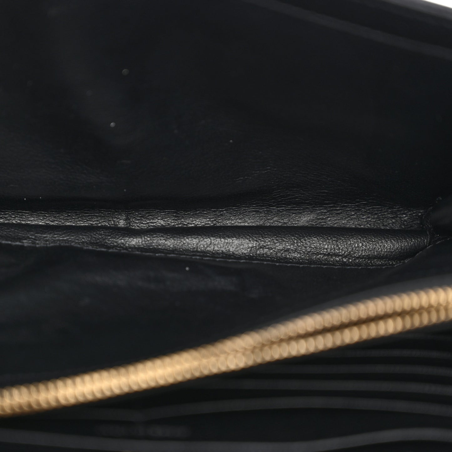 Grain De Poudre Matelasse Chevron Monogram Chain Wallet Black
