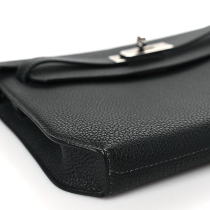 Hermes Togo Kelly Depeches 25 Pouch Black 9 of 11
