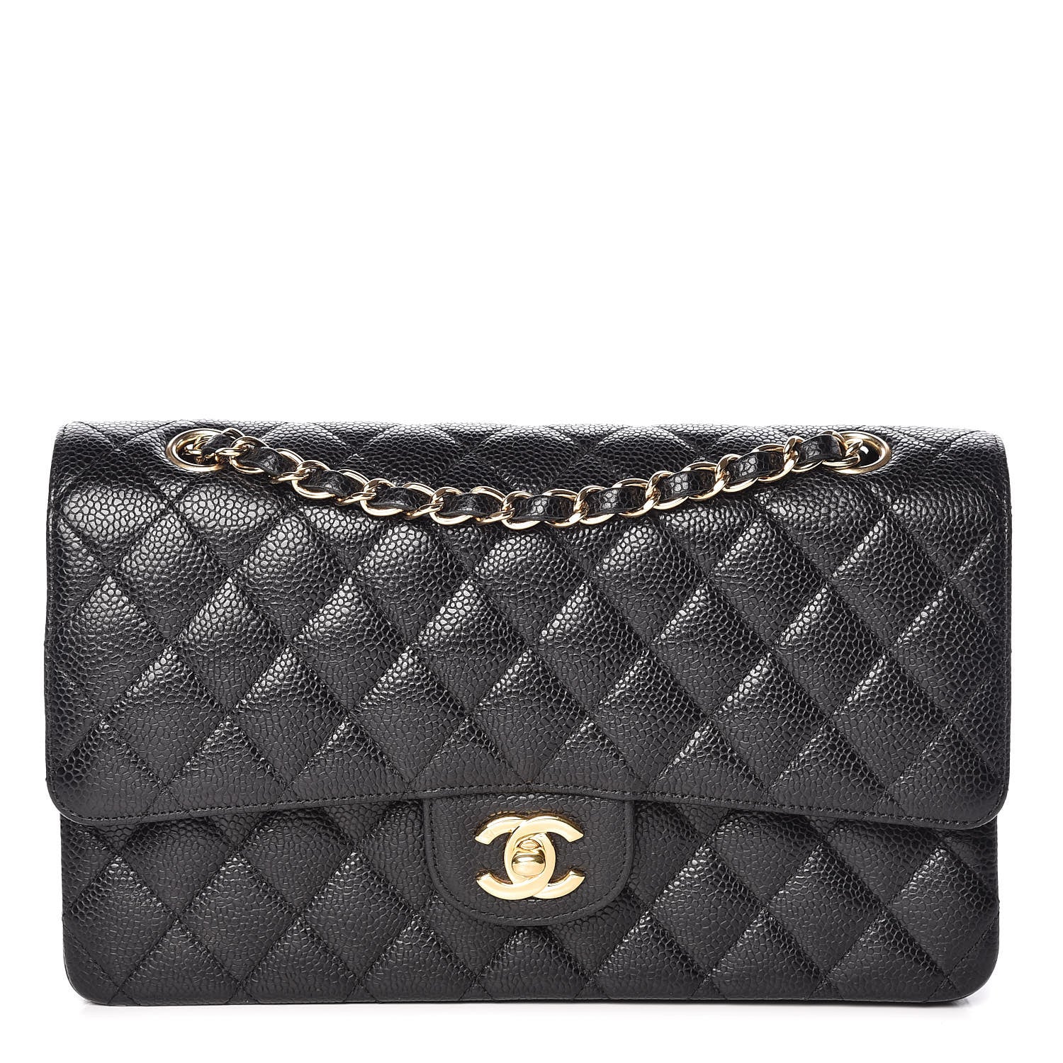 Chanel Caviar Quilted Medium Double Flap Black 1 of 10