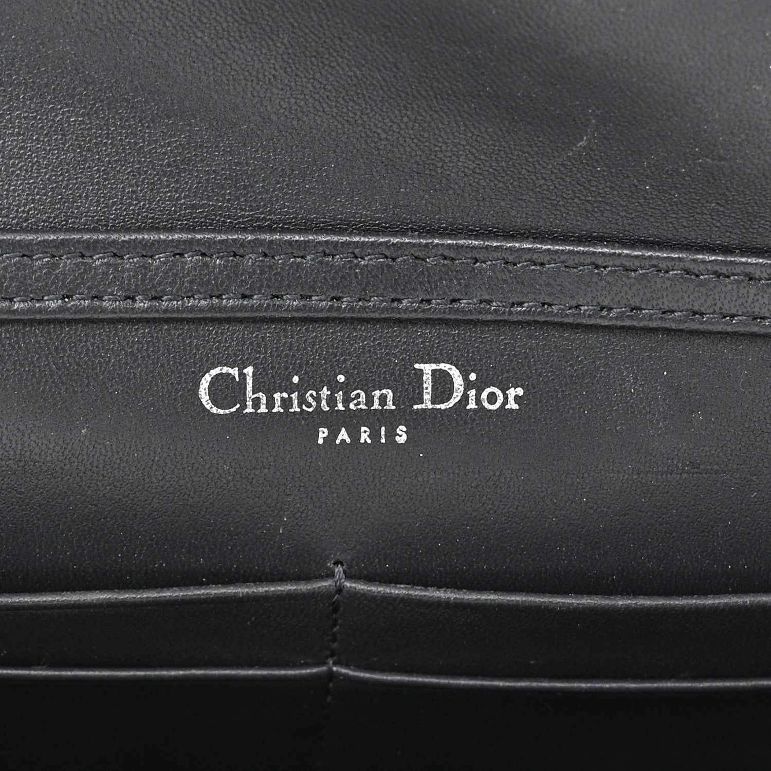 Christian Dior Patent Micro-Cannage Diorama Wallet on Chain Pouch White 6 of 9
