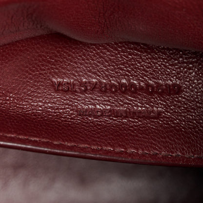 Saint Laurent Grain de Poudre Medium Classic Monogram Cassandra Top Handle Black Rouge Legion 7 of 12