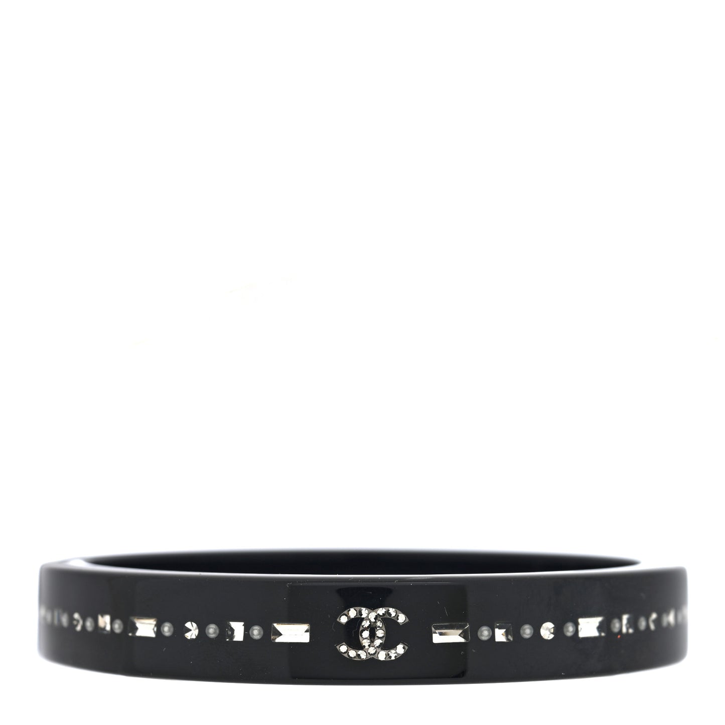 Resin Crystal CC Bangle Black