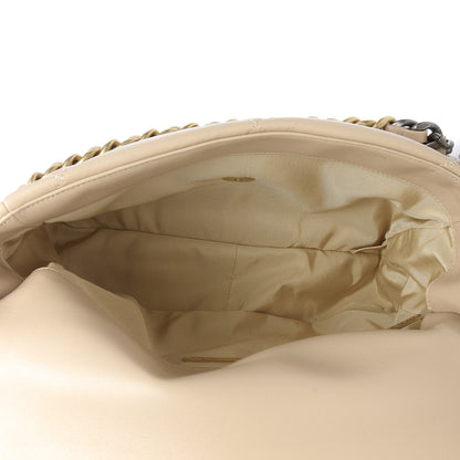 Chanel Quilted Large 19 Flap Beige 5 of 10