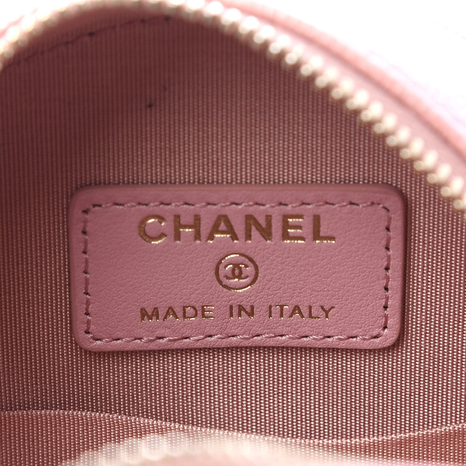 Chanel Iridescent Caviar Resin Quilted Round Clutch With Chain Pink 6 of 9